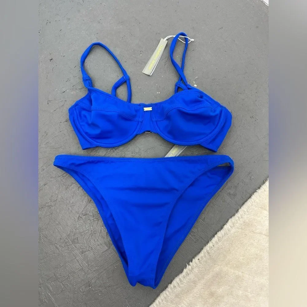 Gooseberry So Chic Bikini Bottom In Royal Blue Size S